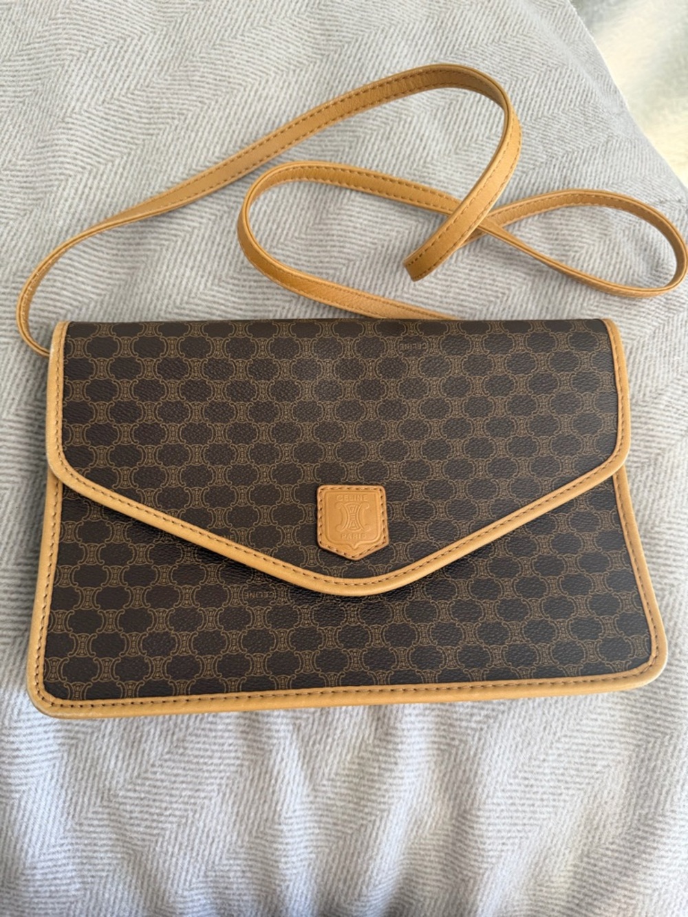 Celine macadam canvas shoulder bag